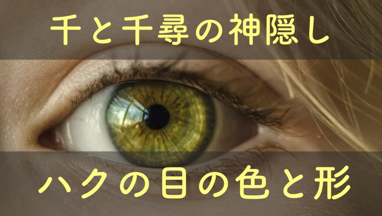 千と千尋の神隠しのハクの目の色と形を紹介！